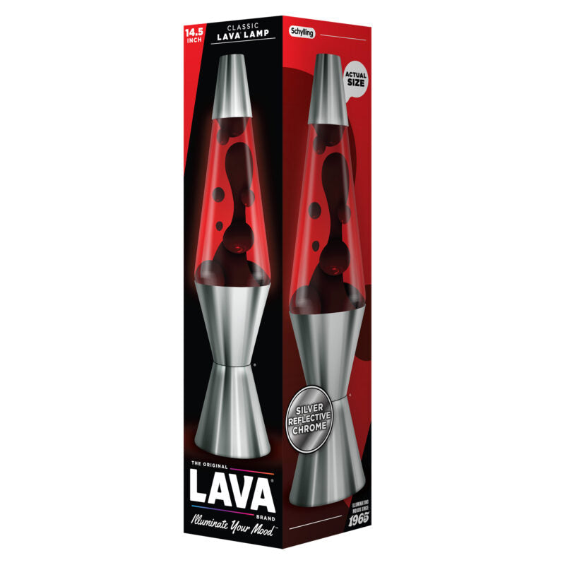 14.5″ Lava Lamp Chrome Plated Crimson - US 7280