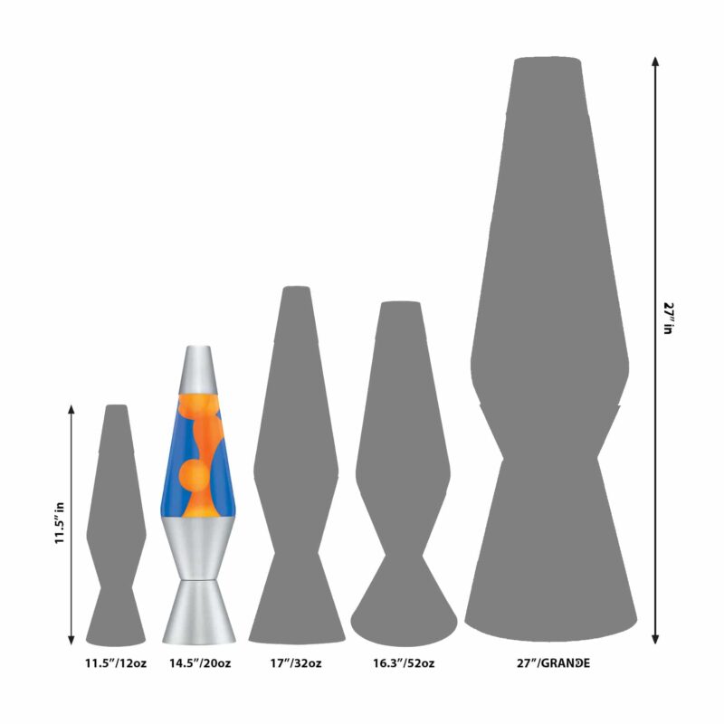 14.5” LAVA Lamp – Orange/Blue/Silver - US 5203
