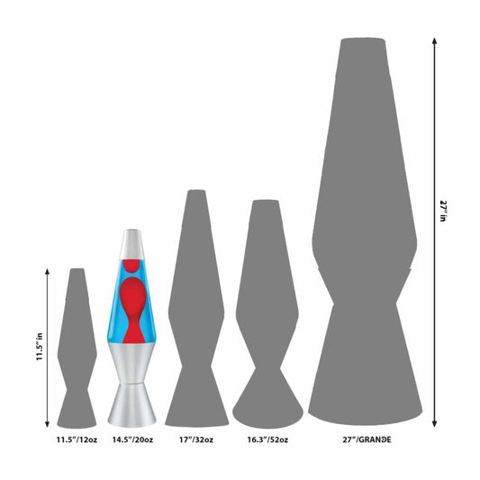 14.5″ LAVA Lamp – Red/Blue/Silver - US 3472