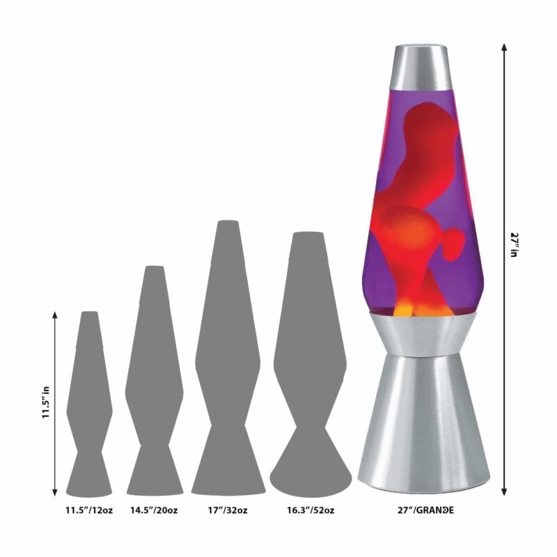 27″ LAVA Lamp Grande – Yellow/Purple/Silver - US 1717