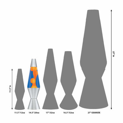 14.5” LAVA Lamp – Orange/Blue/Silver - US 5203