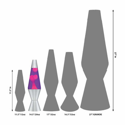 14.5” LAVA Lamp – Pink/Purple/Silver - US 1161