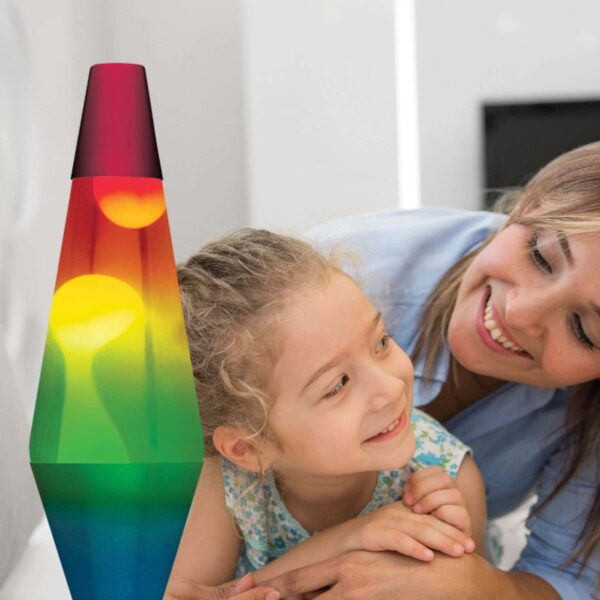14.5” LAVA Lamp Rainbow – White/Clear/Tricolor - US 4368