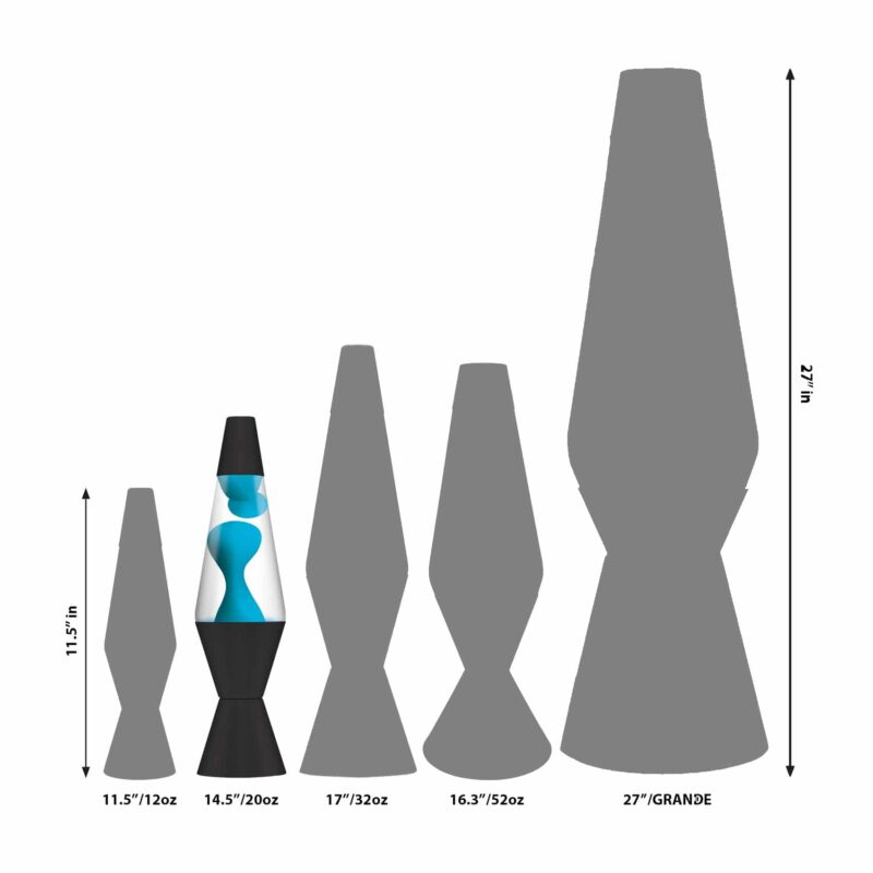 14.5″ LAVA Lamp Neon – Blue/Clear/Black - US 7831