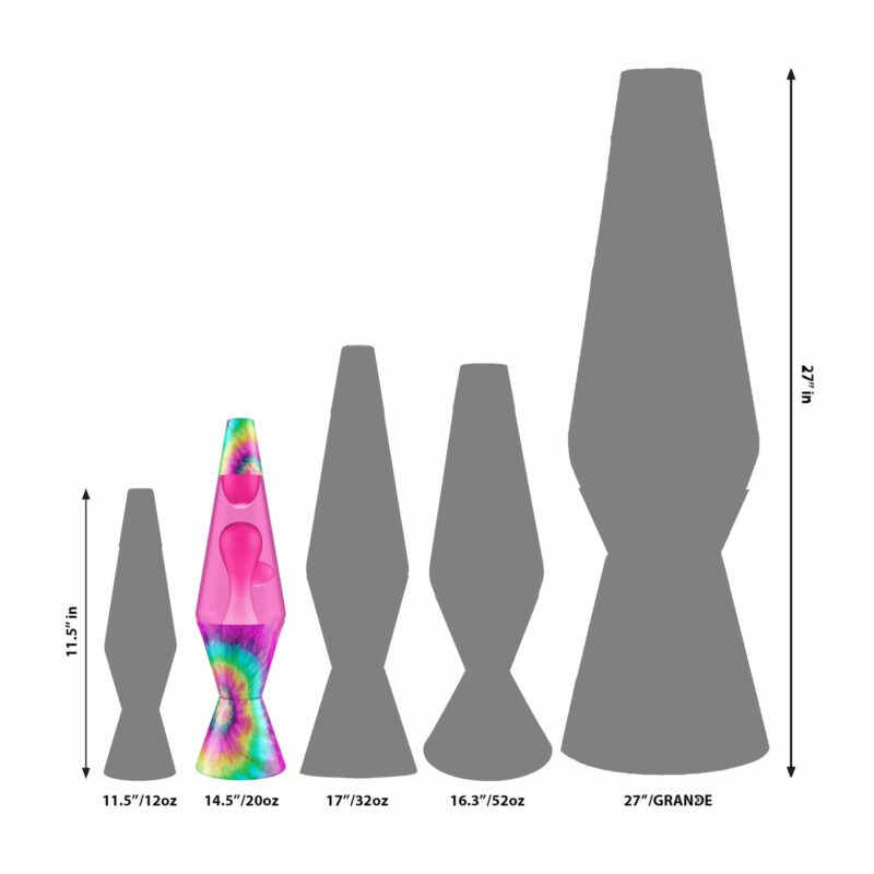 14.5″ LAVA Lamp – Tie Dye Pink Spiral - US 9870