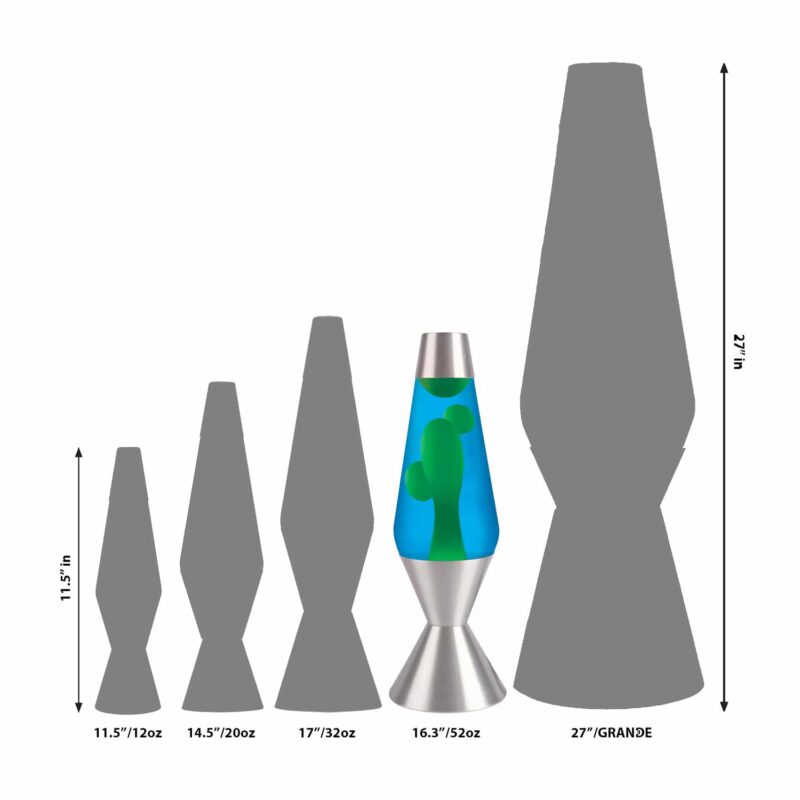 16.3″ LAVA Lamp – Yellow/Blue/Silver - US 2246
