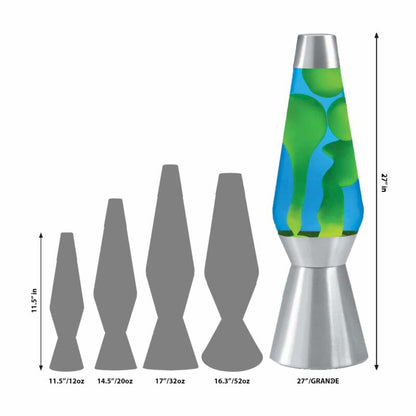 27″ LAVA Lamp Grande – Yellow/Blue/Silver - US 5688